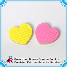 Chinese supplier hear shape customized mini notepads printing for bulk sales